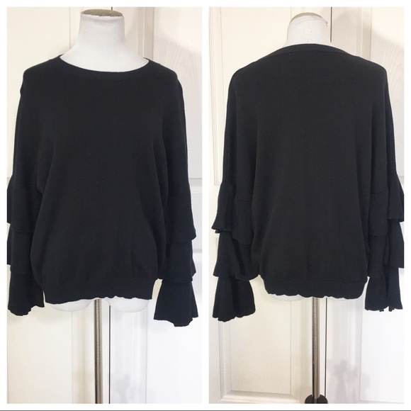 John & Jenn Tiered Ruffle-Sleeve Sweater - Picture 2 of 6